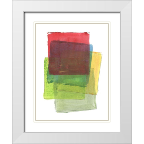 Graphene II White Modern Wood Framed Art Print with Double Matting by Cartissi