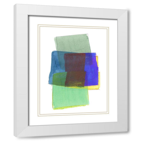 Graphene IV White Modern Wood Framed Art Print with Double Matting by Cartissi