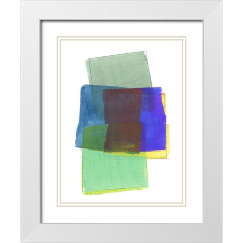 Graphene IV White Modern Wood Framed Art Print with Double Matting by Cartissi