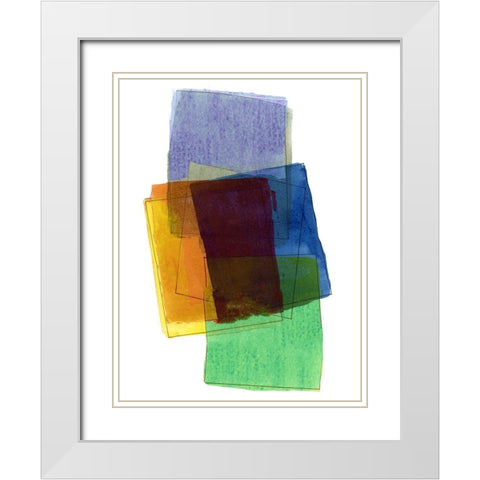 Graphene V White Modern Wood Framed Art Print with Double Matting by Cartissi