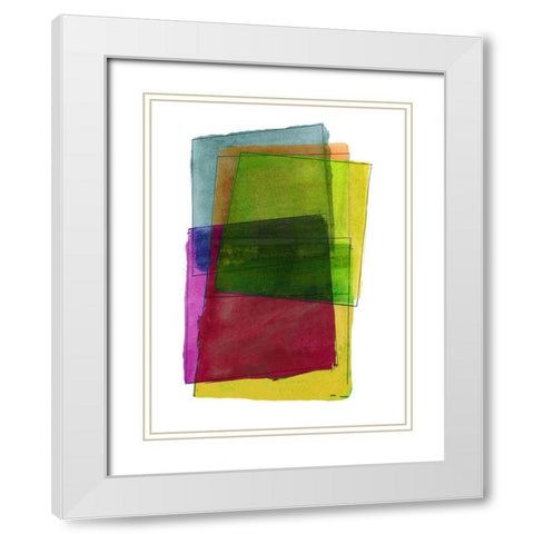 Graphene VIII White Modern Wood Framed Art Print with Double Matting by Cartissi