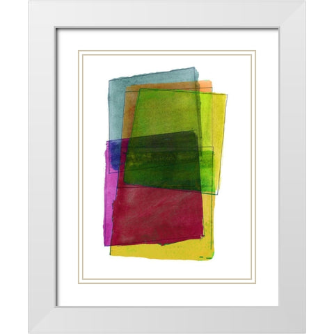 Graphene VIII White Modern Wood Framed Art Print with Double Matting by Cartissi