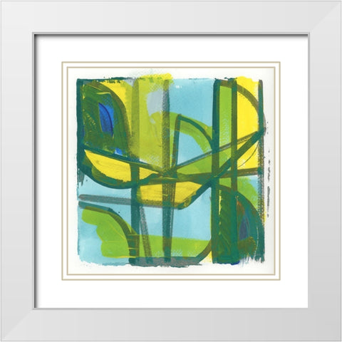 Summer II White Modern Wood Framed Art Print with Double Matting by Cartissi