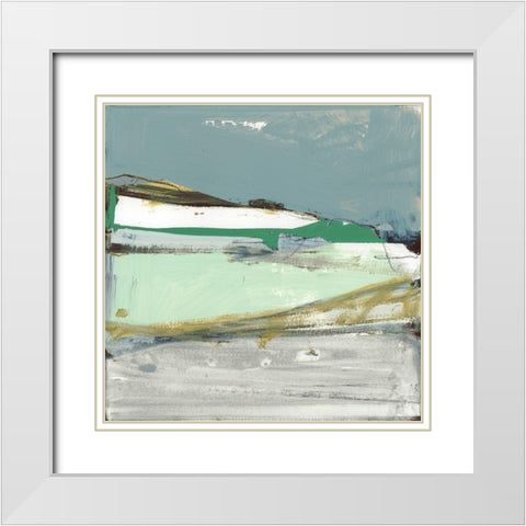Dartmoor Blues I White Modern Wood Framed Art Print with Double Matting by Cartissi