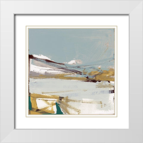 Dartmoor Blues III White Modern Wood Framed Art Print with Double Matting by Cartissi