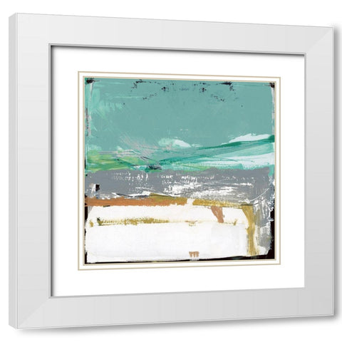 Dartmoor Blues IV White Modern Wood Framed Art Print with Double Matting by Cartissi