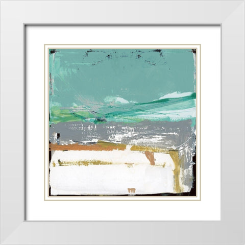Dartmoor Blues IV White Modern Wood Framed Art Print with Double Matting by Cartissi