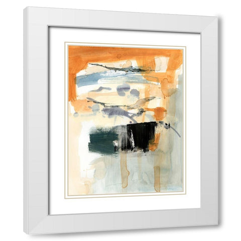 Seria I White Modern Wood Framed Art Print with Double Matting by Barnes, Victoria