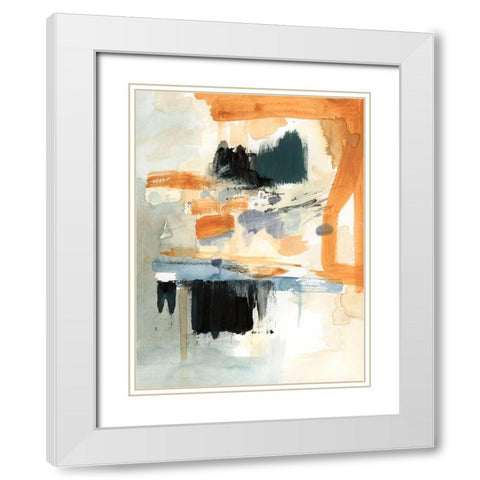 Seria II White Modern Wood Framed Art Print with Double Matting by Barnes, Victoria