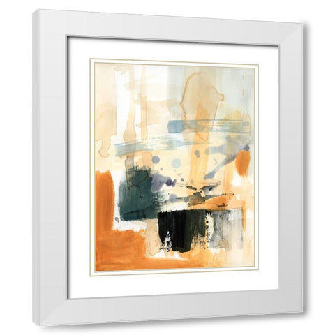 Seria III White Modern Wood Framed Art Print with Double Matting by Barnes, Victoria