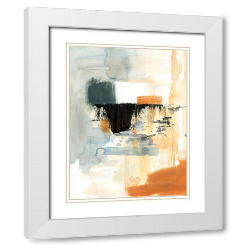 Seria IV White Modern Wood Framed Art Print with Double Matting by Barnes, Victoria