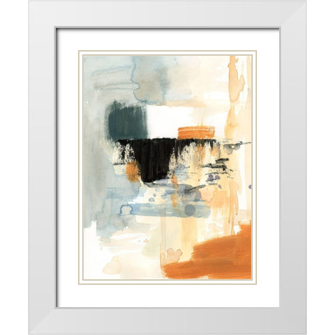 Seria IV White Modern Wood Framed Art Print with Double Matting by Barnes, Victoria