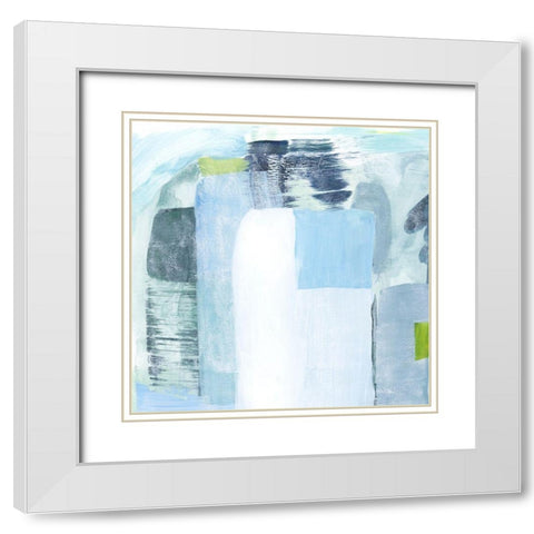 Oceanic Shimmer VI White Modern Wood Framed Art Print with Double Matting by Popp, Grace