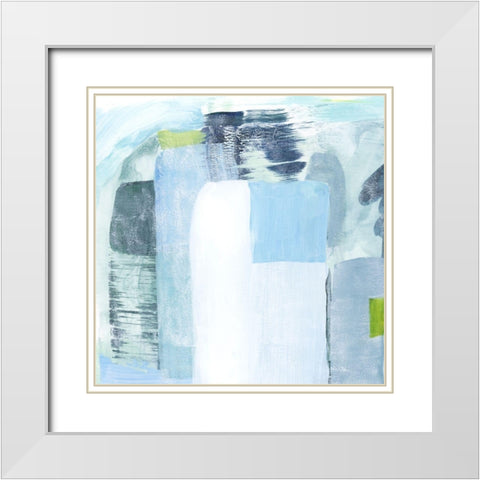 Oceanic Shimmer VI White Modern Wood Framed Art Print with Double Matting by Popp, Grace