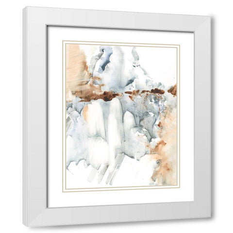 Oxide III White Modern Wood Framed Art Print with Double Matting by Harper, Ethan
