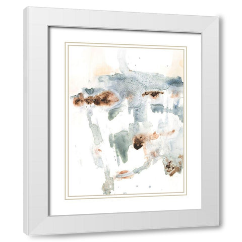 Oxide IV White Modern Wood Framed Art Print with Double Matting by Harper, Ethan
