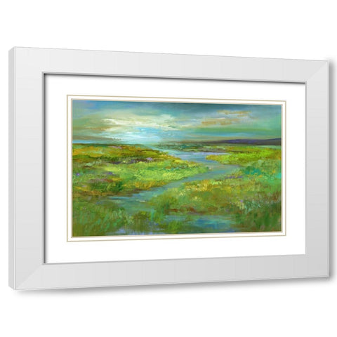 Wetlands in Spring White Modern Wood Framed Art Print with Double Matting by Finch, Sheila