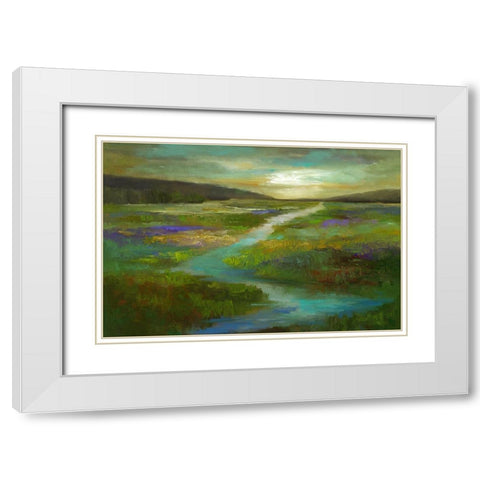 Wetlands in Autumn White Modern Wood Framed Art Print with Double Matting by Finch, Sheila