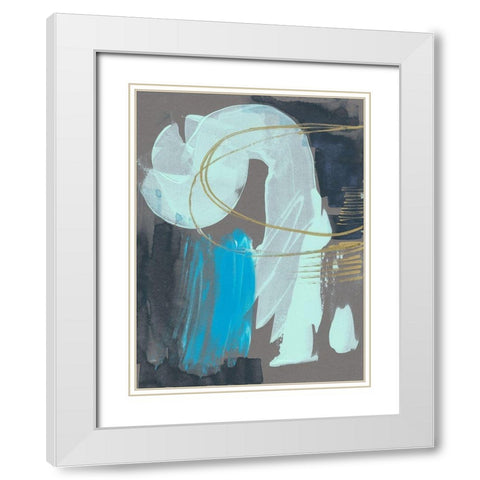 Swivel I White Modern Wood Framed Art Print with Double Matting by Goldberger, Jennifer