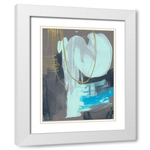 Swivel II White Modern Wood Framed Art Print with Double Matting by Goldberger, Jennifer