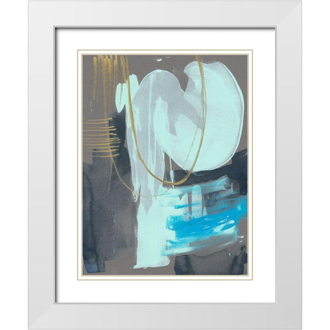 Swivel II White Modern Wood Framed Art Print with Double Matting by Goldberger, Jennifer