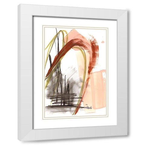 Scraped I White Modern Wood Framed Art Print with Double Matting by Goldberger, Jennifer