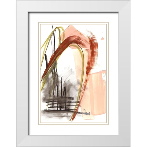 Scraped I White Modern Wood Framed Art Print with Double Matting by Goldberger, Jennifer