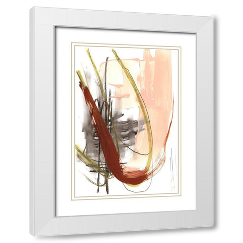 Scraped II White Modern Wood Framed Art Print with Double Matting by Goldberger, Jennifer