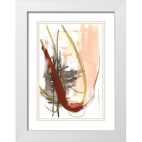 Scraped II White Modern Wood Framed Art Print with Double Matting by Goldberger, Jennifer