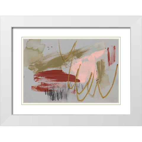 Scribbles and Paint I White Modern Wood Framed Art Print with Double Matting by Goldberger, Jennifer