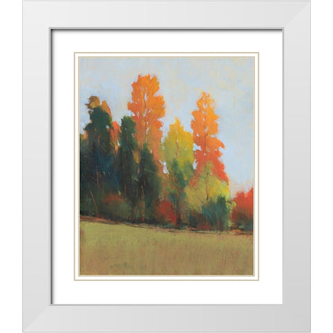 Fall Colors II White Modern Wood Framed Art Print with Double Matting by OToole, Tim