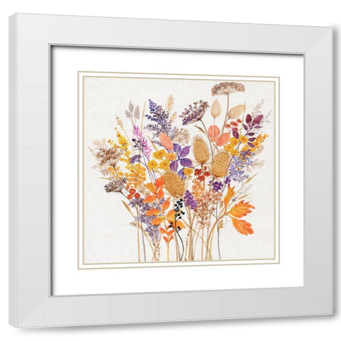 Dried Arrangement I White Modern Wood Framed Art Print with Double Matting by OToole, Tim