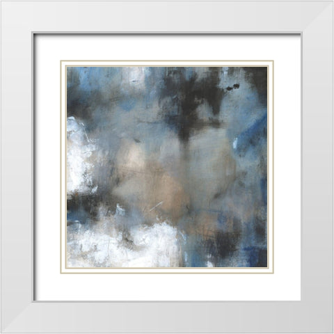 Shifting Motion I White Modern Wood Framed Art Print with Double Matting by OToole, Tim