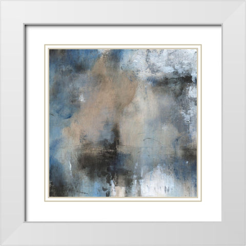 Embellished Shifting Motion II White Modern Wood Framed Art Print with Double Matting by OToole, Tim