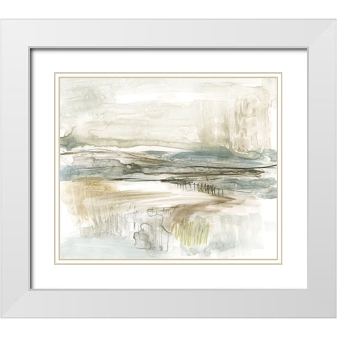 Stark Neutral Landscape II White Modern Wood Framed Art Print with Double Matting by Goldberger, Jennifer