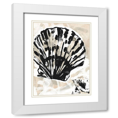 Sea Scumble I White Modern Wood Framed Art Print with Double Matting by Vess, June Erica