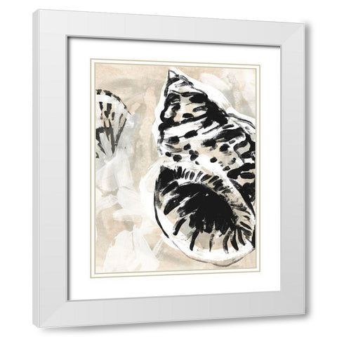 Sea Scumble IV White Modern Wood Framed Art Print with Double Matting by Vess, June Erica