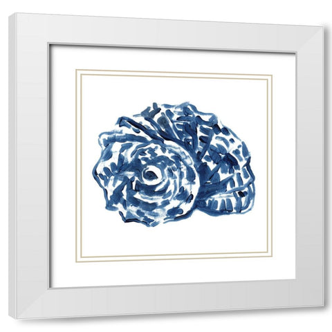 Beach Brushwork II White Modern Wood Framed Art Print with Double Matting by Vess, June Erica