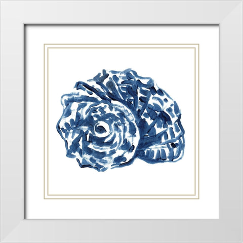 Beach Brushwork II White Modern Wood Framed Art Print with Double Matting by Vess, June Erica