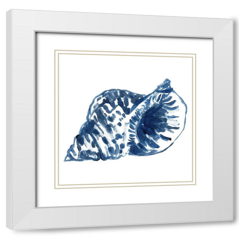 Beach Brushwork IV White Modern Wood Framed Art Print with Double Matting by Vess, June Erica