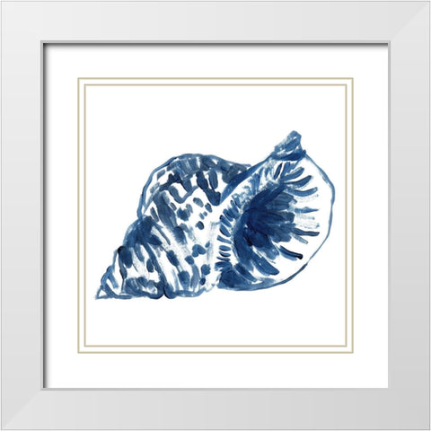 Beach Brushwork IV White Modern Wood Framed Art Print with Double Matting by Vess, June Erica