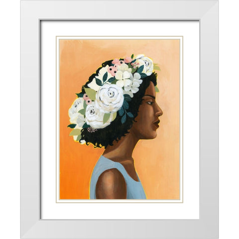 Modern Laurel I White Modern Wood Framed Art Print with Double Matting by Popp, Grace