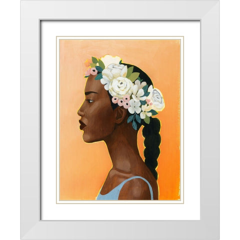 Modern Laurel II White Modern Wood Framed Art Print with Double Matting by Popp, Grace