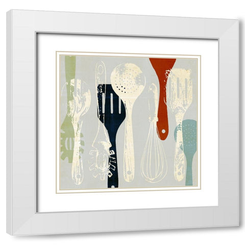 Cooks Choice II White Modern Wood Framed Art Print with Double Matting by Warren, Annie