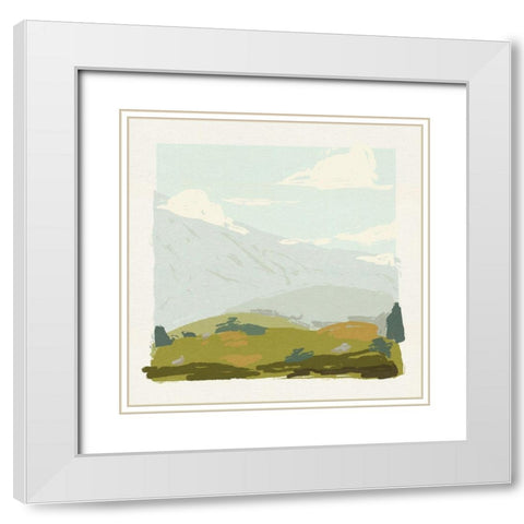 Alpine Ascent I White Modern Wood Framed Art Print with Double Matting by Green, Jacob
