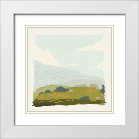 Alpine Ascent III White Modern Wood Framed Art Print with Double Matting by Green, Jacob