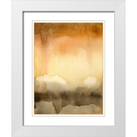 Sunset Windowpane II White Modern Wood Framed Art Print with Double Matting by Popp, Grace