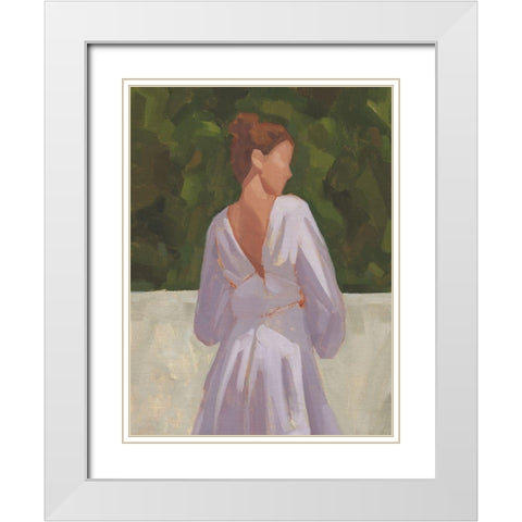 In the Garden II White Modern Wood Framed Art Print with Double Matting by Green, Jacob