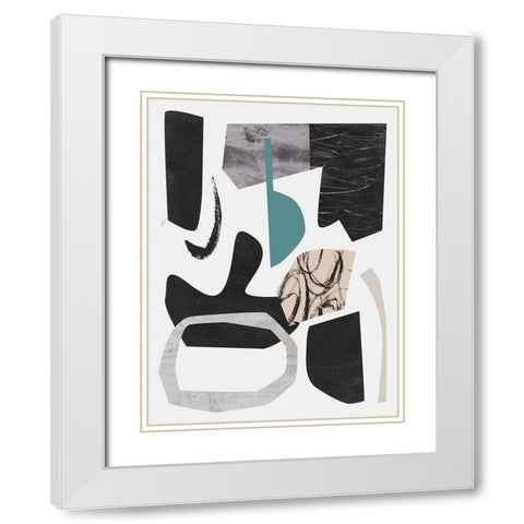 Underground Shapes I White Modern Wood Framed Art Print with Double Matting by Wang, Melissa