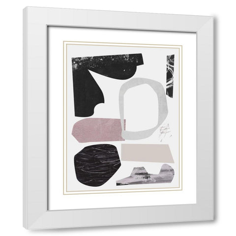 Underground Shapes VI White Modern Wood Framed Art Print with Double Matting by Wang, Melissa